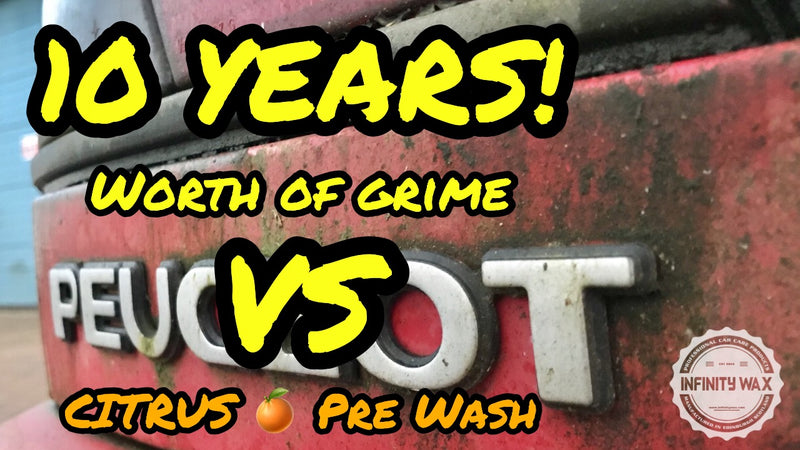 10 Years worth of grime VS Infinity Wax Citrus Pre-Wash