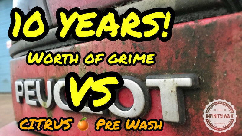 10 Years worth of grime VS Infinity Wax Citrus Pre-Wash