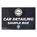 Car detailing sample box with Infinity Wax logo on a white background