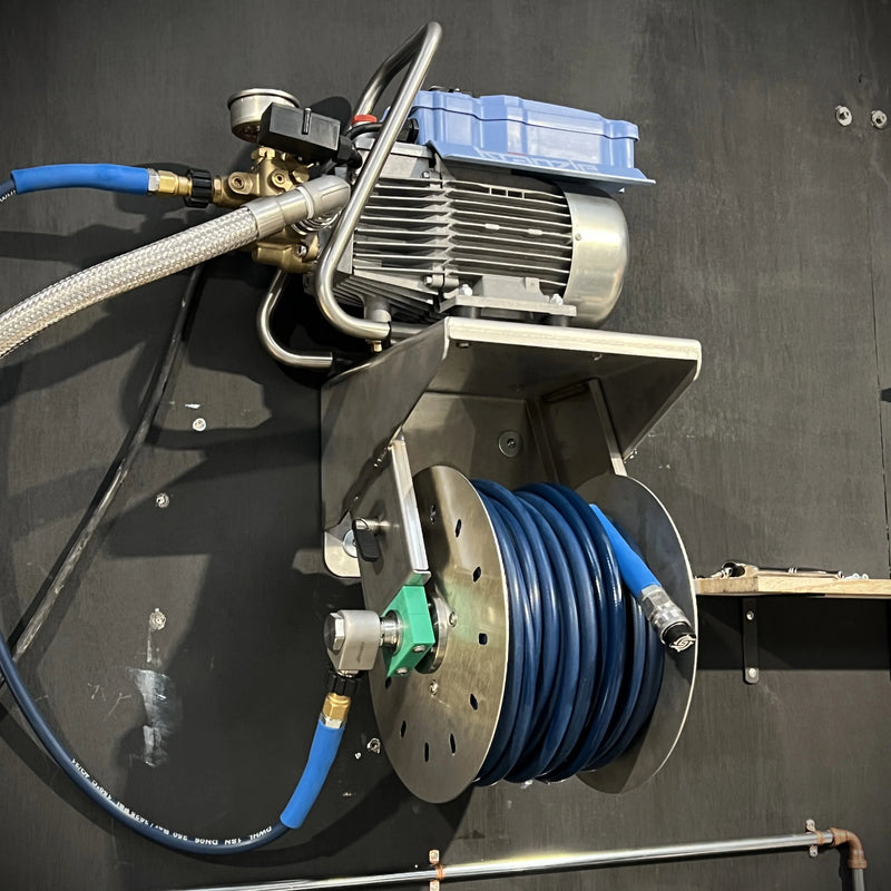 Carscope Stainless Steel Pressure Washer Hose reel & shelf