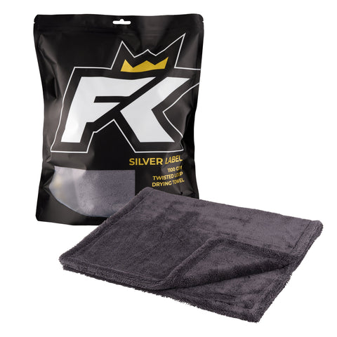 FibreKing Silver Label Drying Towel Grey - Infinity Wax