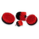 Infinity Wax 4PC Drill Brush Set Red (Hard Grade)