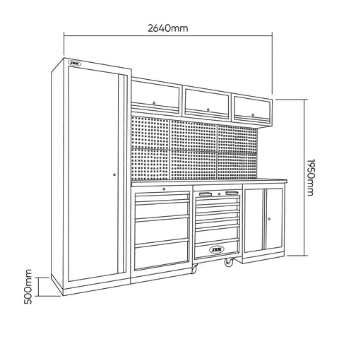 Modular Workshop Storage System 18 pcs (Tools Included) - Infinity Wax