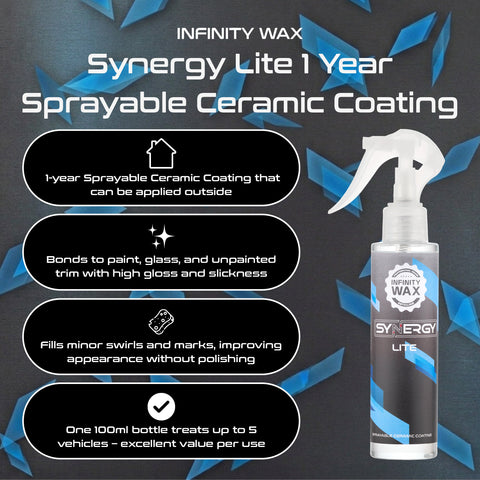Synergy Lite 1 Year Sprayable Ceramic Coating - Infinity Wax