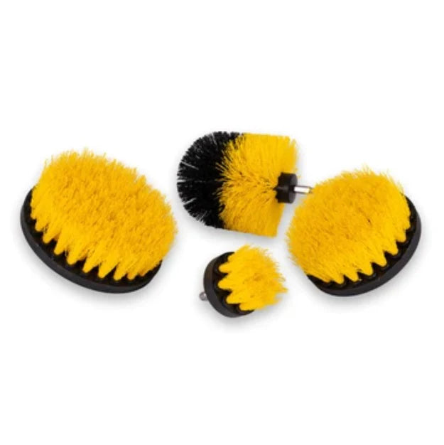Infinity Wax 4PC Drill Brush Set Orange (Medium Grade)