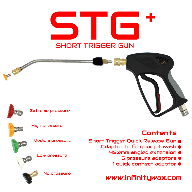 STG+ Karcher K Series Short Trigger Gun V2 With Extension & Quick Release Nozzles UPGRADE FOR K SERIES MACHINES